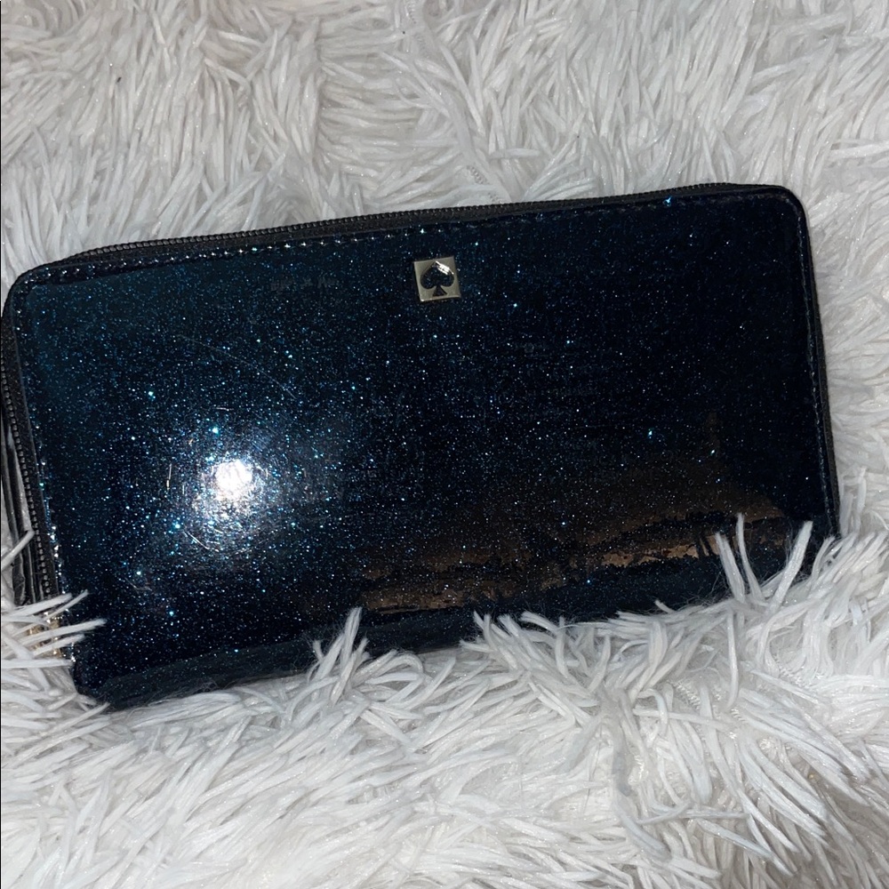 Kate Spade Midnight Metallic Zip-Around Wallet
